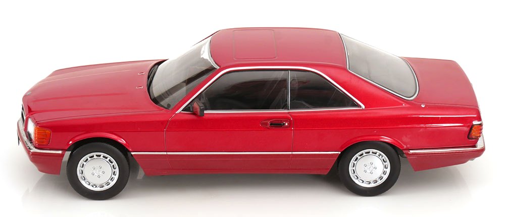 Mercedes-Benz 500 SEC C126 1985 red metallic 1:18 KK Scale