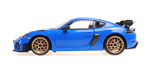 Porsche Cayman GT4 RS Weissach Package 2024 blue 1:18 Minichamps 