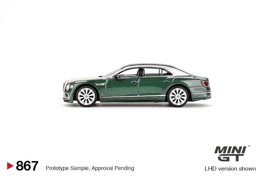 Bentley Flying Spur 2024 White Sand Verdant 1:64 Mini GT