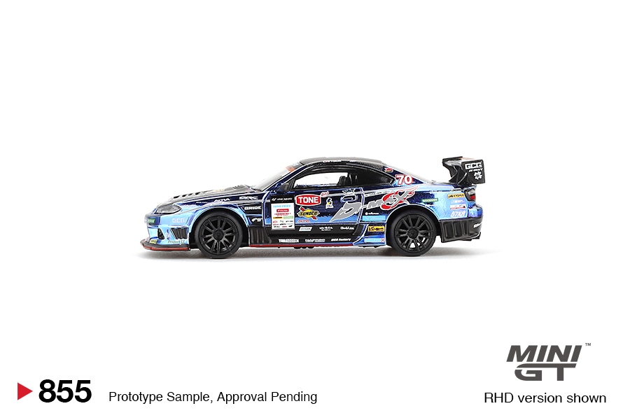 Nissan Silvia (S15) D-MAX #70 D-MAX Racing D1 Grand Prix 2023 1:64 Mini GT