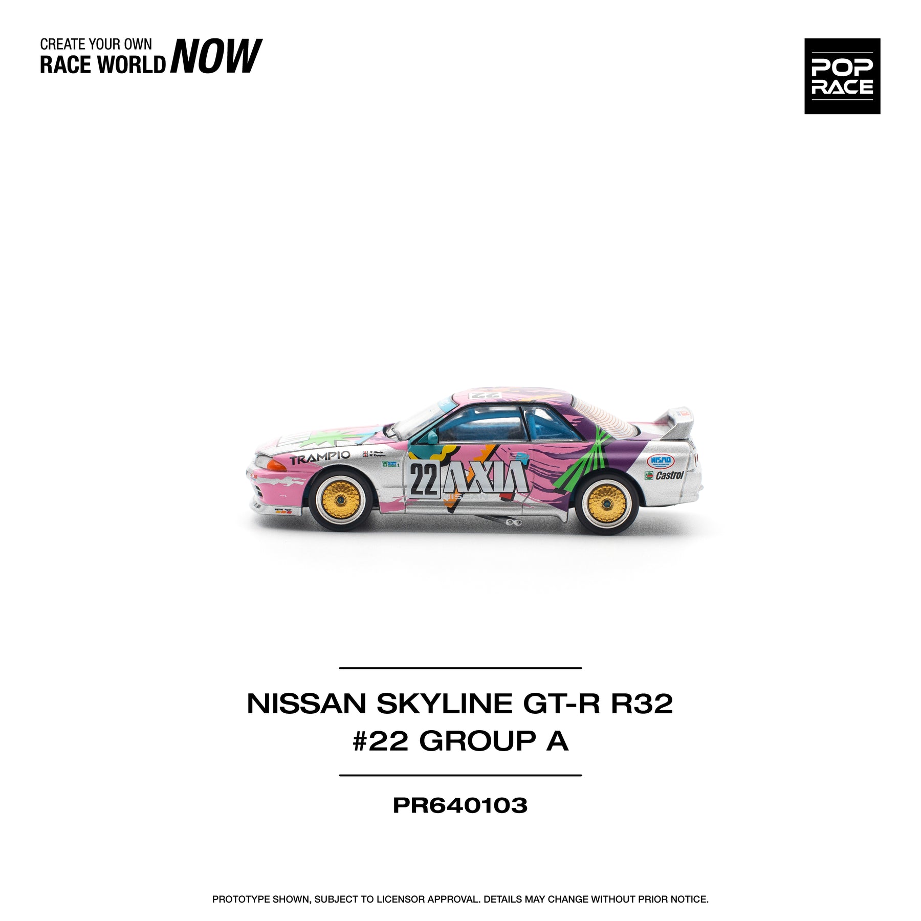 Nissan Skyline GT-R R32 #22 Axia Group A 1:64 Pop Race Limited