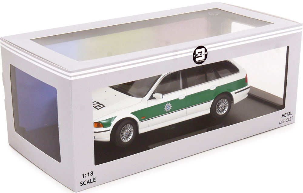 BMW 5-series Touring E39 1998 *Polizei* alpine white/green 1:18 Triple9 Collection