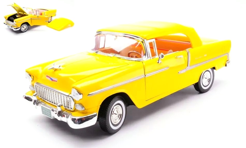 Chevrolet Bel Air Convertible 1955 yellow 1:18 Motor Max