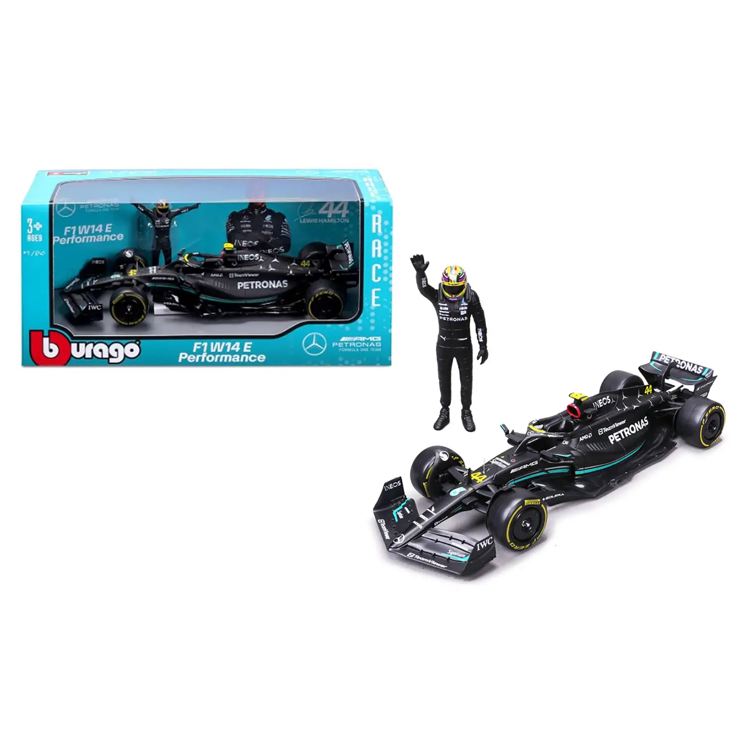 Mercedes-AMG Petronas F1 W14 E Performance #44 L. Hamilton 2023 1:24 Bburago