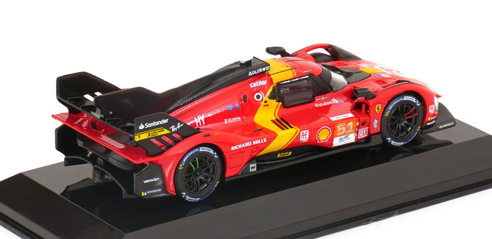 Ferrari 499P 3.0L Turbo V6 Team Ferrari AF Corse #51 Guidi/Calado/Giovinazzi Winner 24H Le Mans 2023 1:43 Bburago