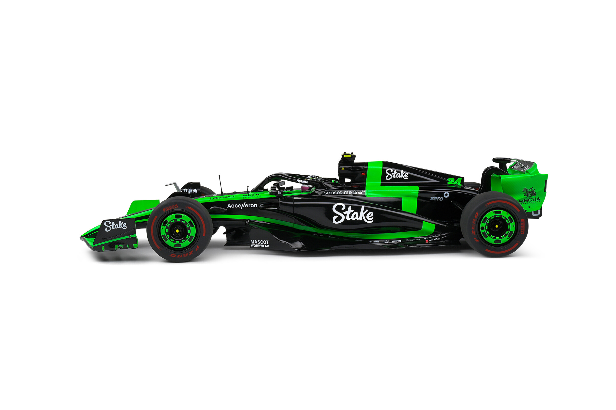 Sauber F1 Team Stake Kick C44 #24 Z.Guanyu Bahrain GP 2024 1:18 Solido