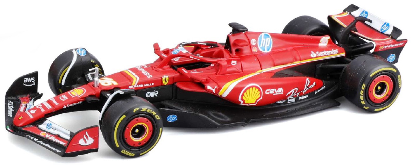 Set 2x Ferrari SF-24 #16 C.Leclerc + #55 C.Sainz 2024 1:43 Bburago