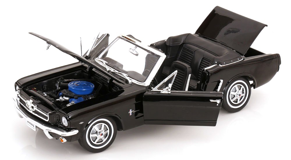 Ford Mustang Cabrio 1964 1/2 black 1:18 Welly