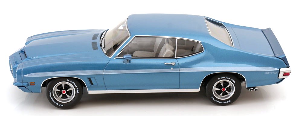 Pontiac Lemans GTO 1972 light blue metallic 1:18 KK Scale