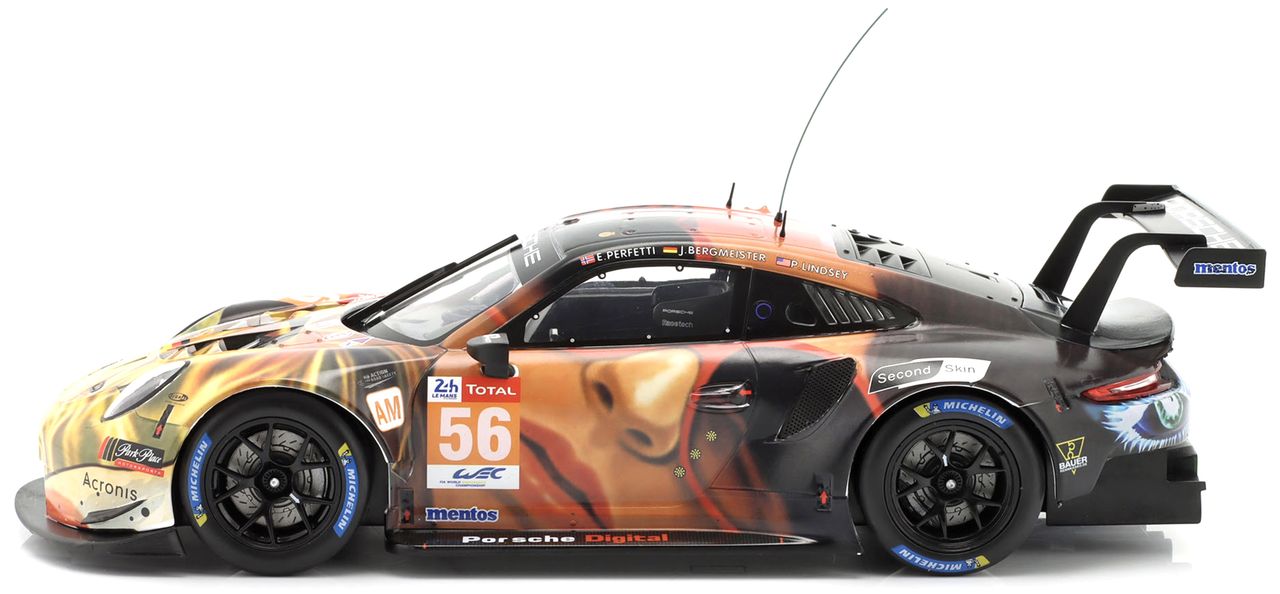 Porsche 911 RSR #56 Bergmeister/Lindsey/Perfetti Winner LMGTE AM 24h LeMans & LMGTE-AM Worldchampion 2019 Team Project 1 1:18 Ixo Models