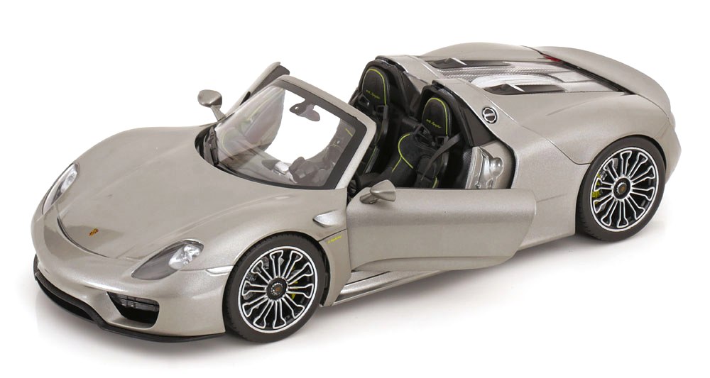 Porsche 918 Spyder Convertible 2012 grey 1:18 Welly