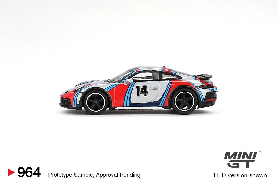 Porsche 911 (992) Dakar ice gray metallic Rally Tribute 2024 1:64 Mini GT