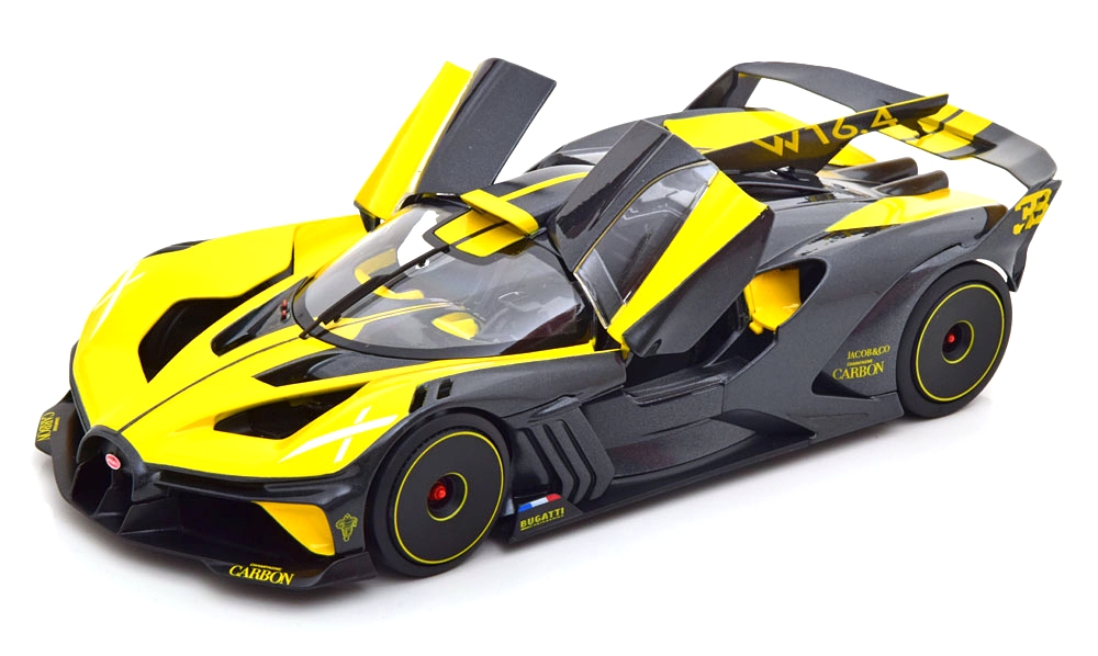 Bugatti Bolide W16 8.0 2020 yellow 1:18 Bburago