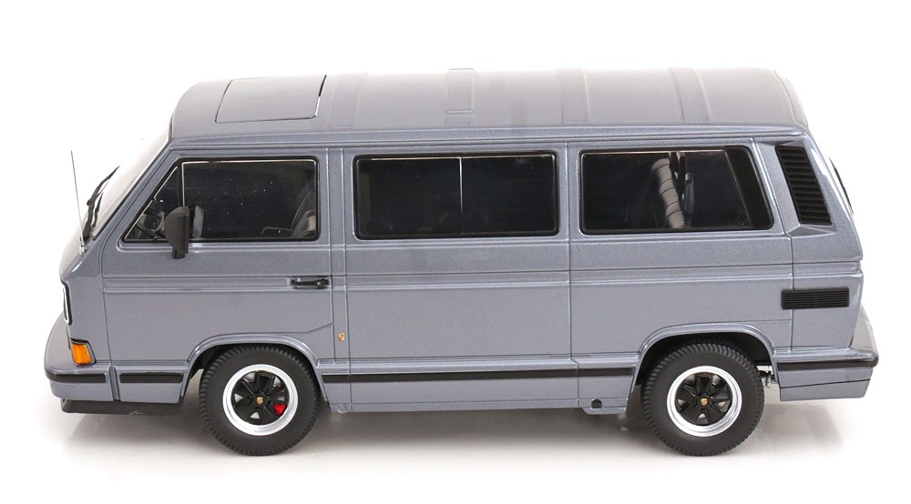 Volkswagen Porsche B32 T3 Carrera Minibus 1984 grey metallic 1:18 KK Scale