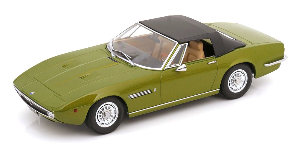 Maserati Ghibli Spyder 1970 light green metallic with Alloy Rims 1:18 KK Scale