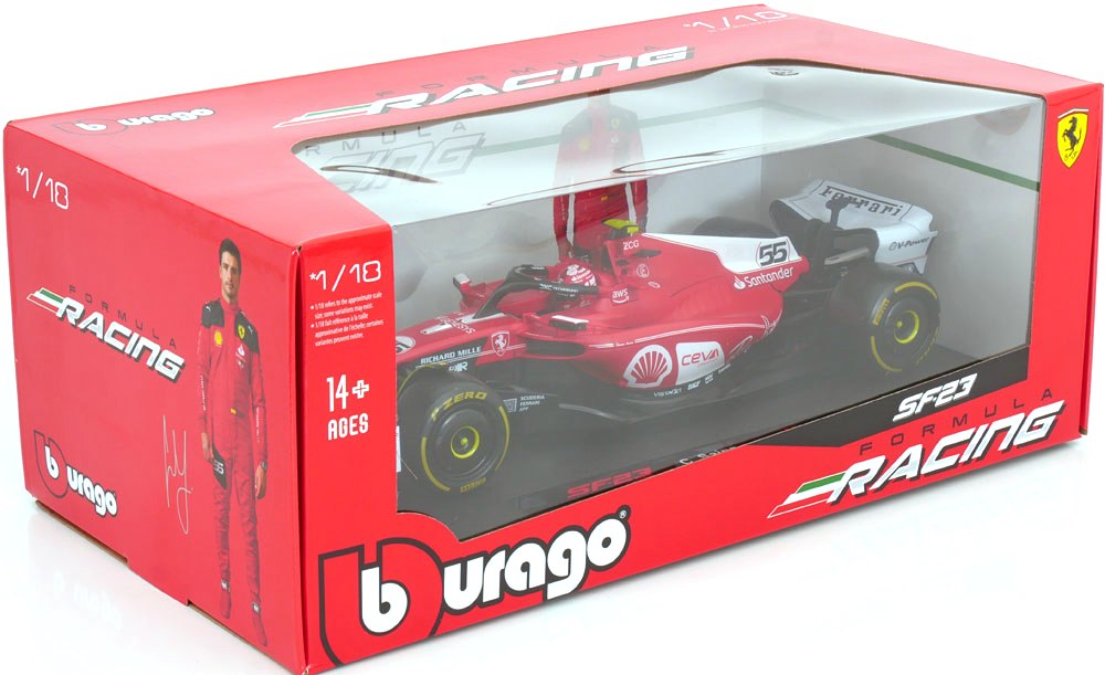 Ferrari F1 SF-23 Team Scuderia Ferrari #55 C.Sainz Las Vegas USA GP 2023 1:18 Bburago