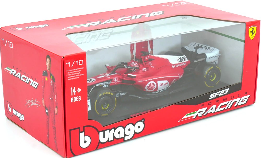 Ferrari F1 SF-23 Team Scuderia Ferrari #16 Ch.Leclerc Las Vegas USA GP 2023 1:18 Bburago