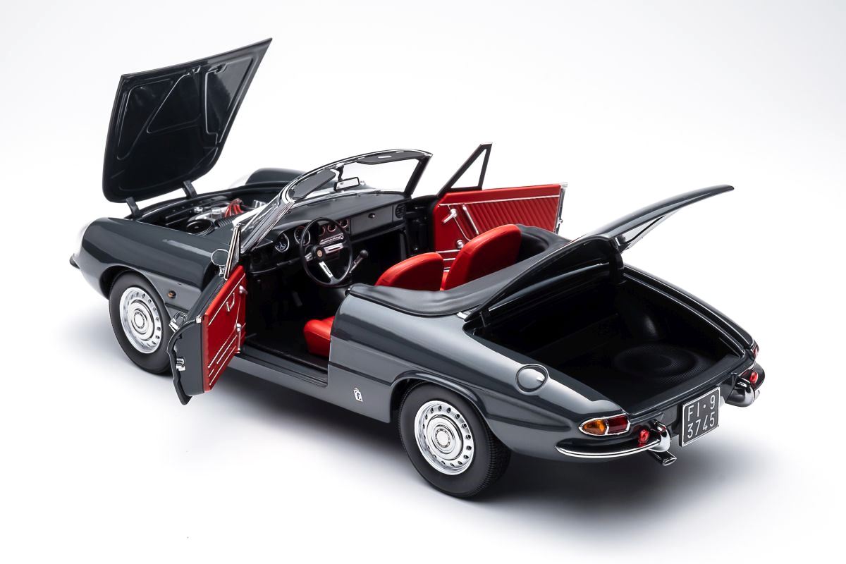 Alfa Romeo 1600 Duetto Spider 1966 grigio graphite AR705 1:18 Touring Modelcars