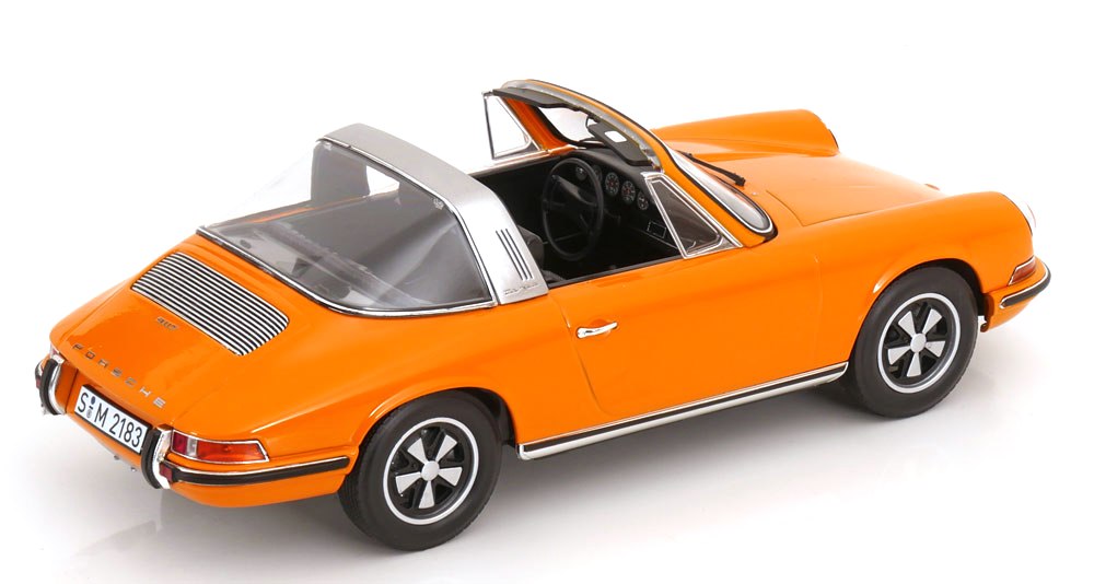 Porsche 911 T 2.2 Targa 1970 signal orange 1:18 Norev