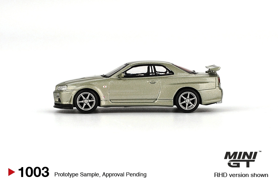 Nissan Skyline GT-R (R34) V-Spec II Nür Millenium Jade 1:64 Mini GT