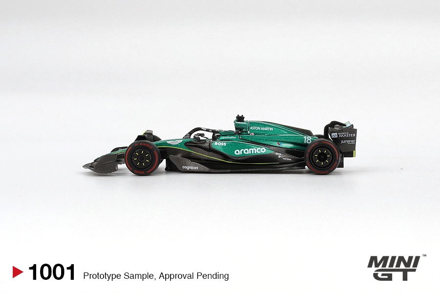 Aston Martin AMR24 #18 Lance Stroll F1 Bahrain GP 2024 1:64 Mini GT