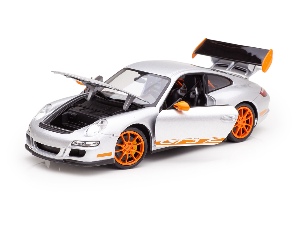 Porsche 911 (997) GT3 RS silver 1:18 Welly