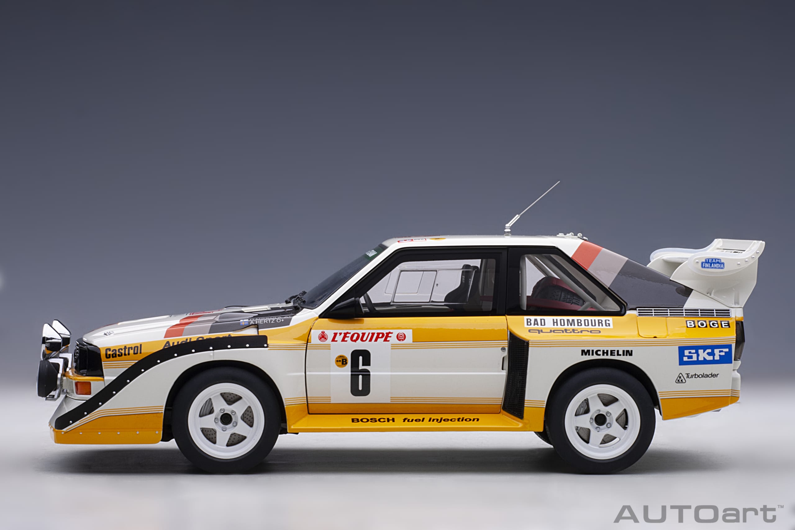 Audi Sport Quattro S1 #6 Rally Monte Carlo 1986 Mikkola/Hertz 1:18 AUTOart