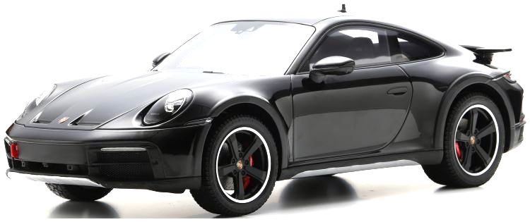 Porsche 911 992 Dakar 2023 black 1:12 Schuco