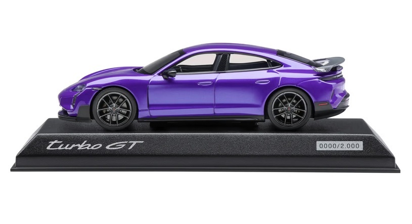 Porsche Taycan Turbo GT J1.2 with Weissach Package purple sky metallic 1:43 Porsche Dealer Edition
