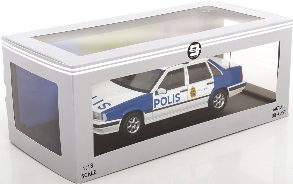 Volvo 850 Polis Stockholm 1993 white/blue 1:18 Triple9 Collection
