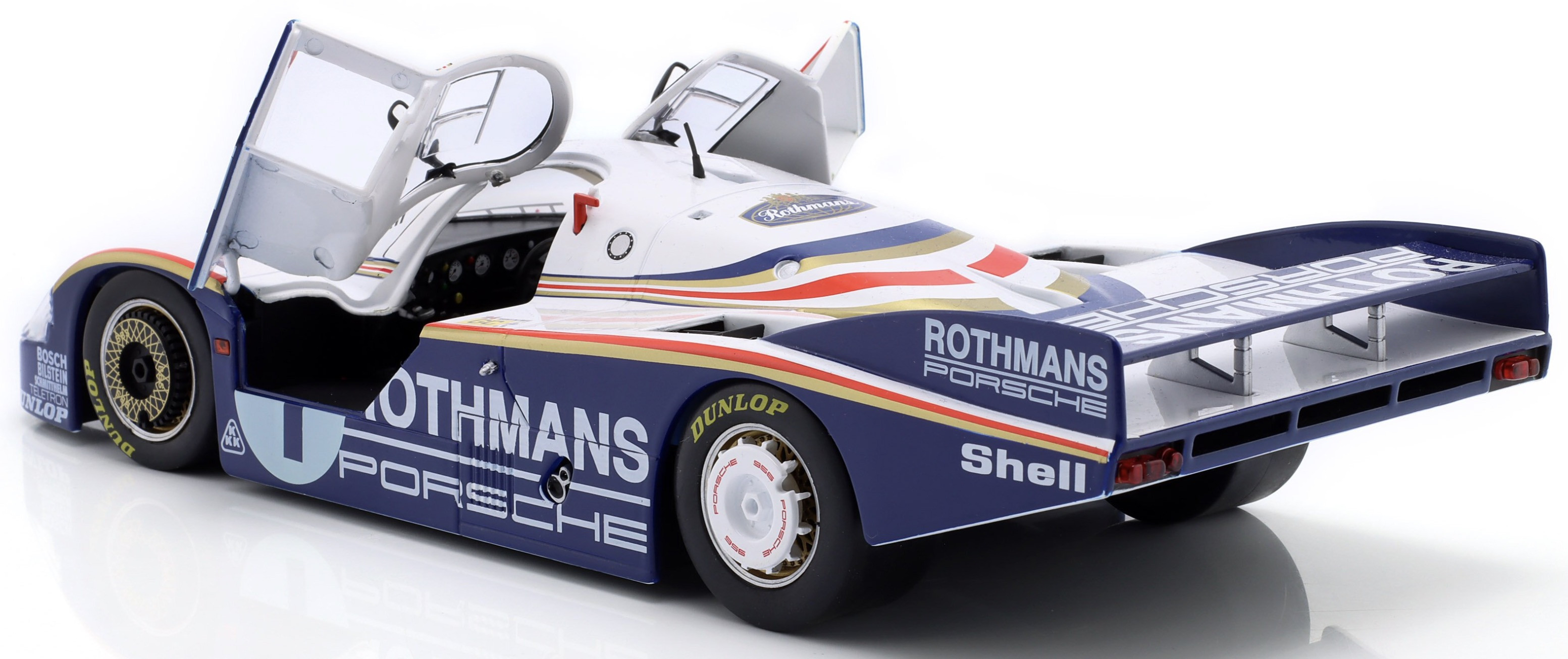Porsche 956LH 2.6L F6 Twin Turbo Team Rothmans Porsche System #1 Ickx/Bell Winner 24H Le Mans 1982 1:18 Werk83