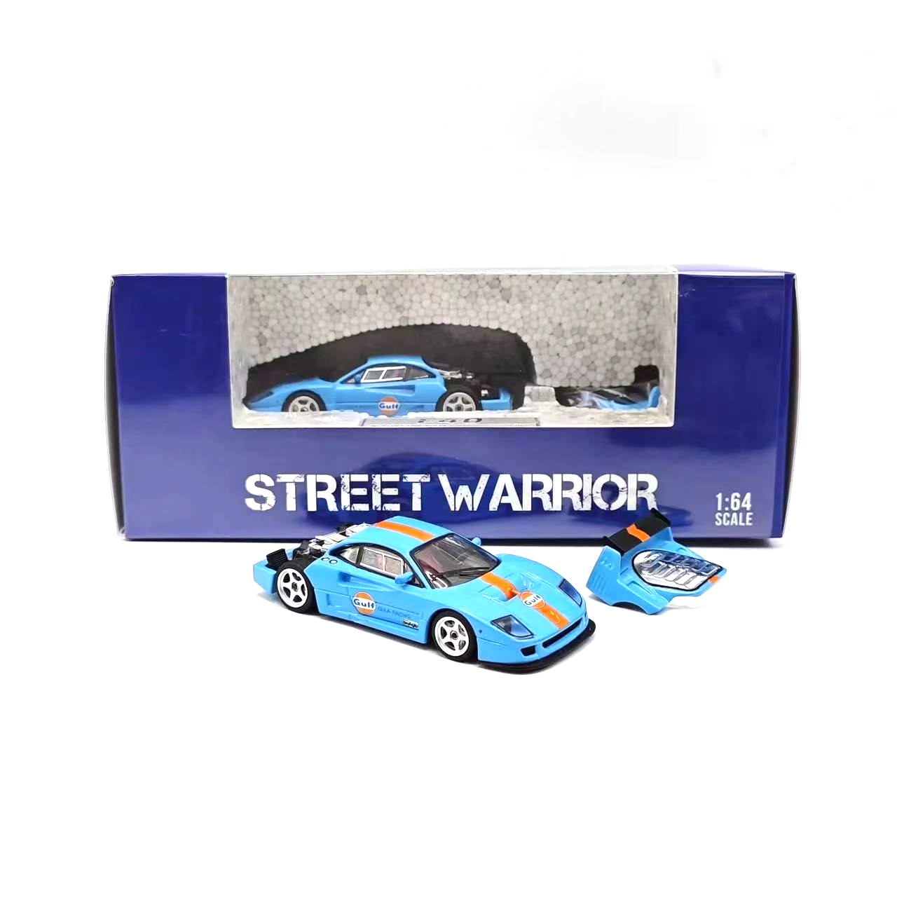 Ferrari F40 *Gulf* blue/orange 1:64 Street Weapon