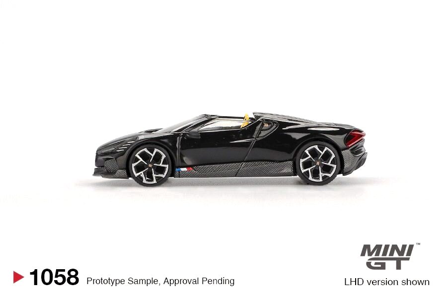 Bugatti W16 2024 Mistral Black 1:64 Mini GT