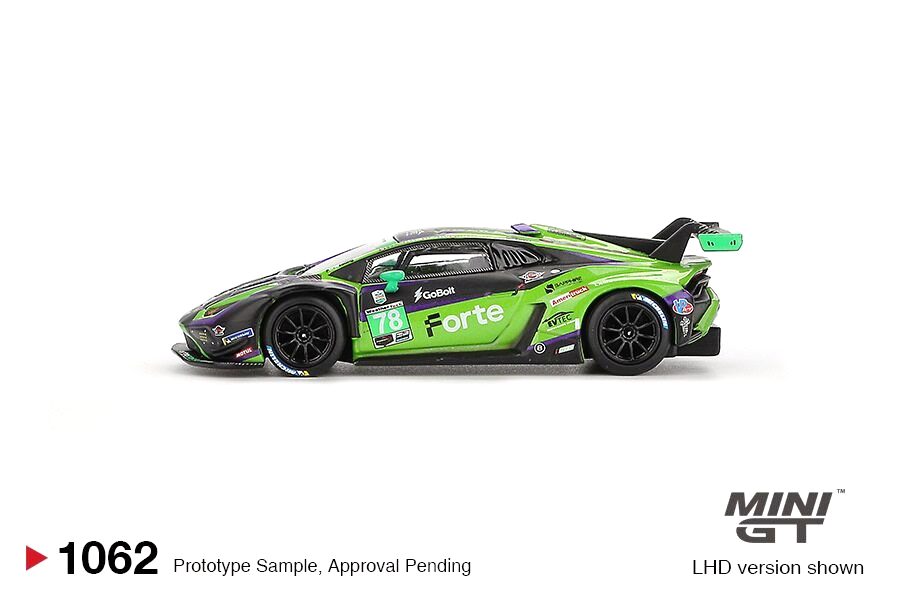 Lamborghini Huracán GT3 EVO2 #78 Forte Racing IMSA 24h Daytona 2024 1:64 Mini GT