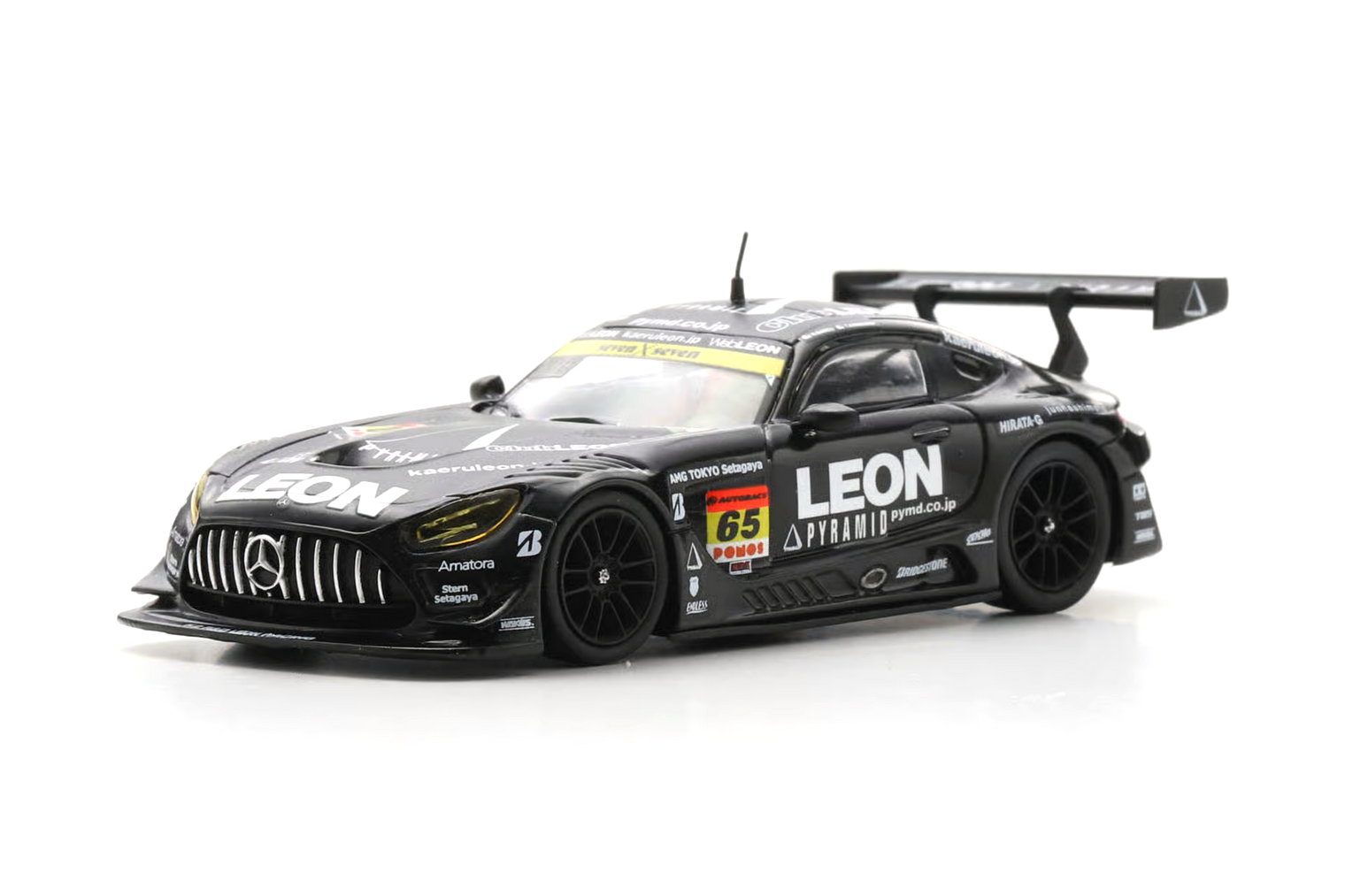 Mercedes AMG GT3 #65 N. Gamou - T. Suganami Leon Pyramid K2 R&D GT300 Super GT Japan 2025 1:64 Spark