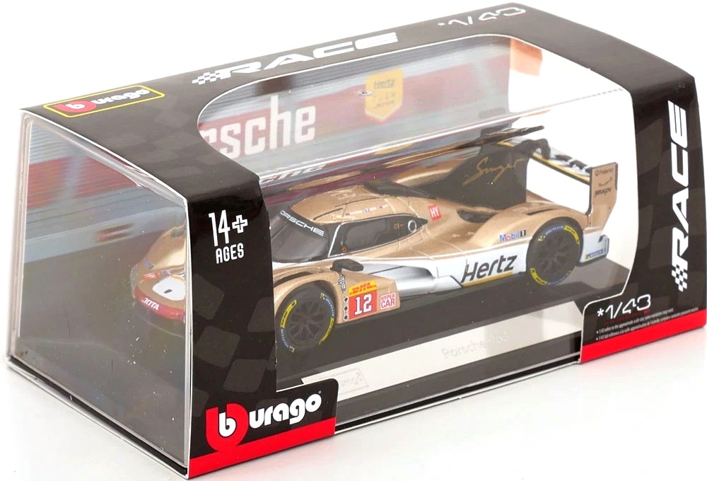Porsche 963 9RD 4.6L Turbo V8 Team Hertz JOTA #12 Stevens/Nato/Ilott 24H Le Mans 2024 1:43 Bburago