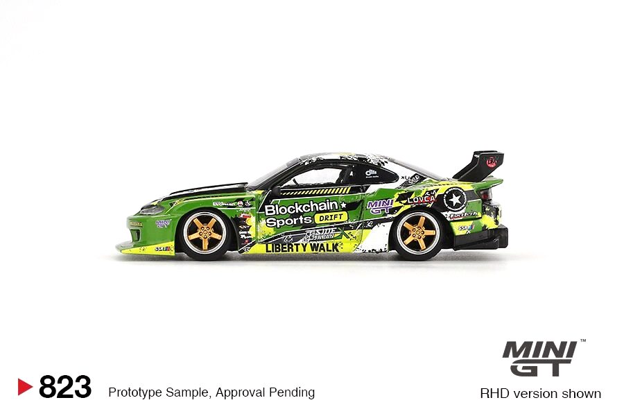Nissan Silvia S15 LB-Super Silhouette #555 V2 Formula Drift Japan 2024 1:64 Mini GT