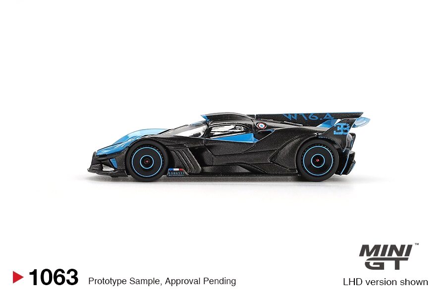 Bugatti Bolide Presentation 2024 black/blue 1:64 Mini GT