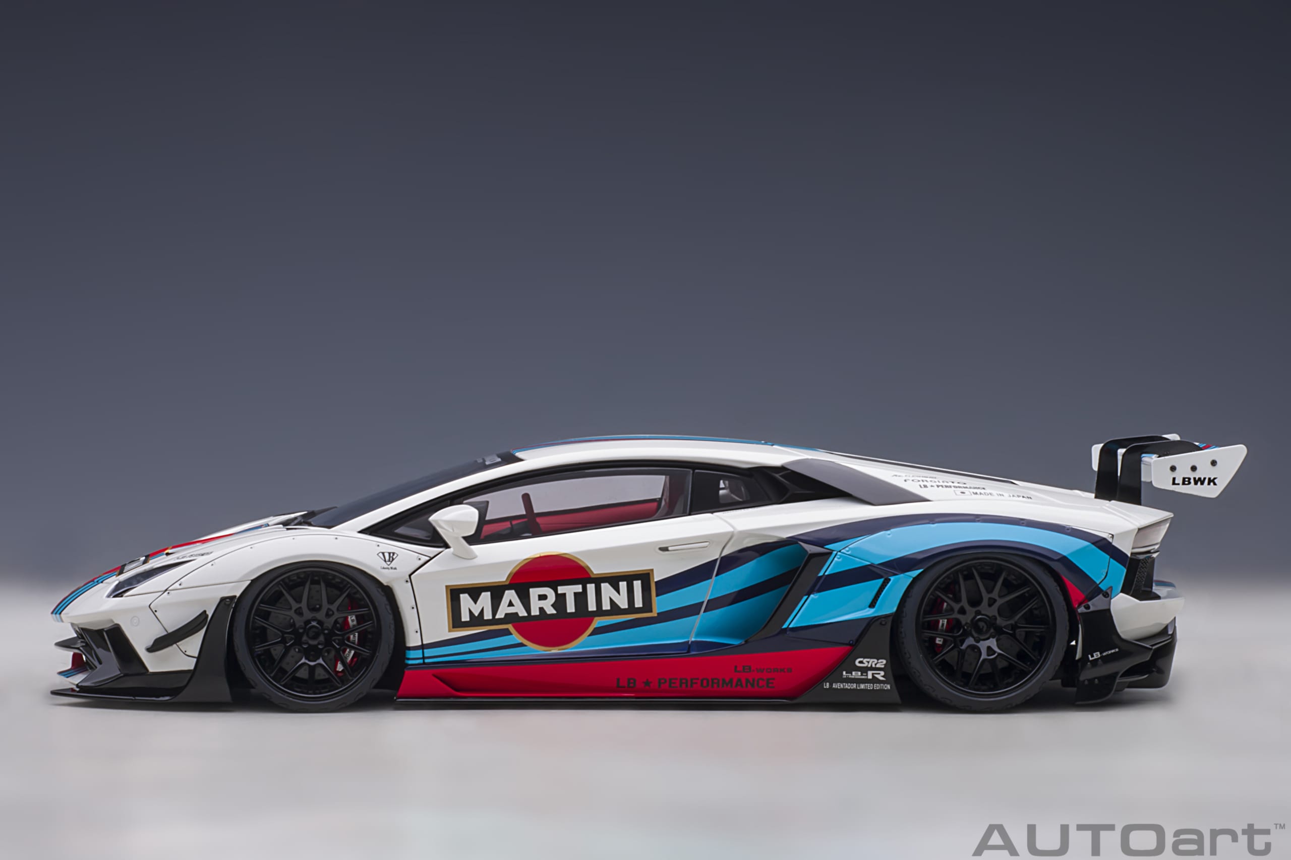 LB-Works Lamborghini Aventador Limited Edition Martini Livery 1:18 AUTOart