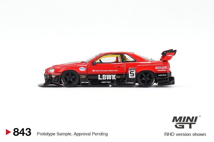 Nissan LB-ER34 Super Silhouette SKYLINE 2024 red/black 1:64 Mini GT