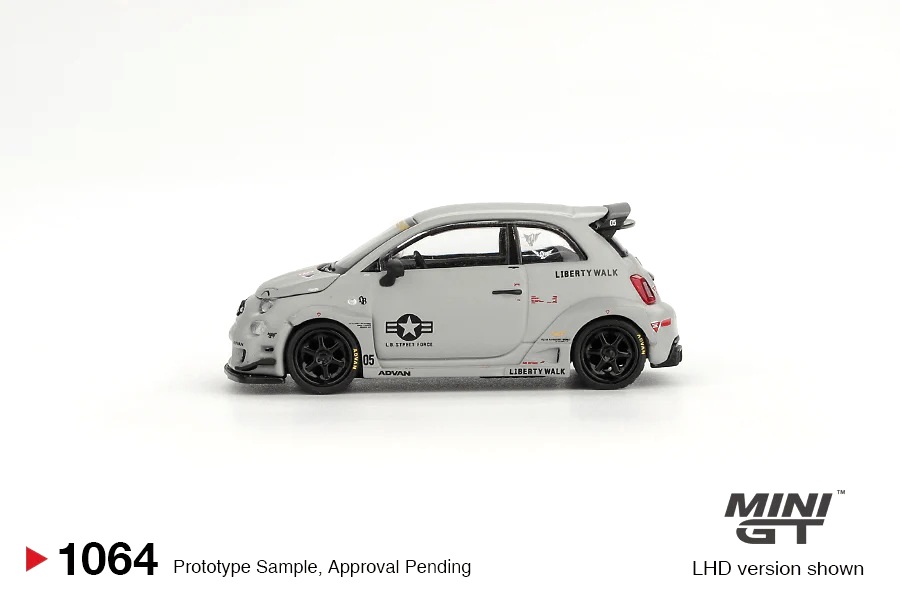Fiat Abarth 595 LS-Works x ABAS Works Fighters 2024 grey 1:64 Mini GT