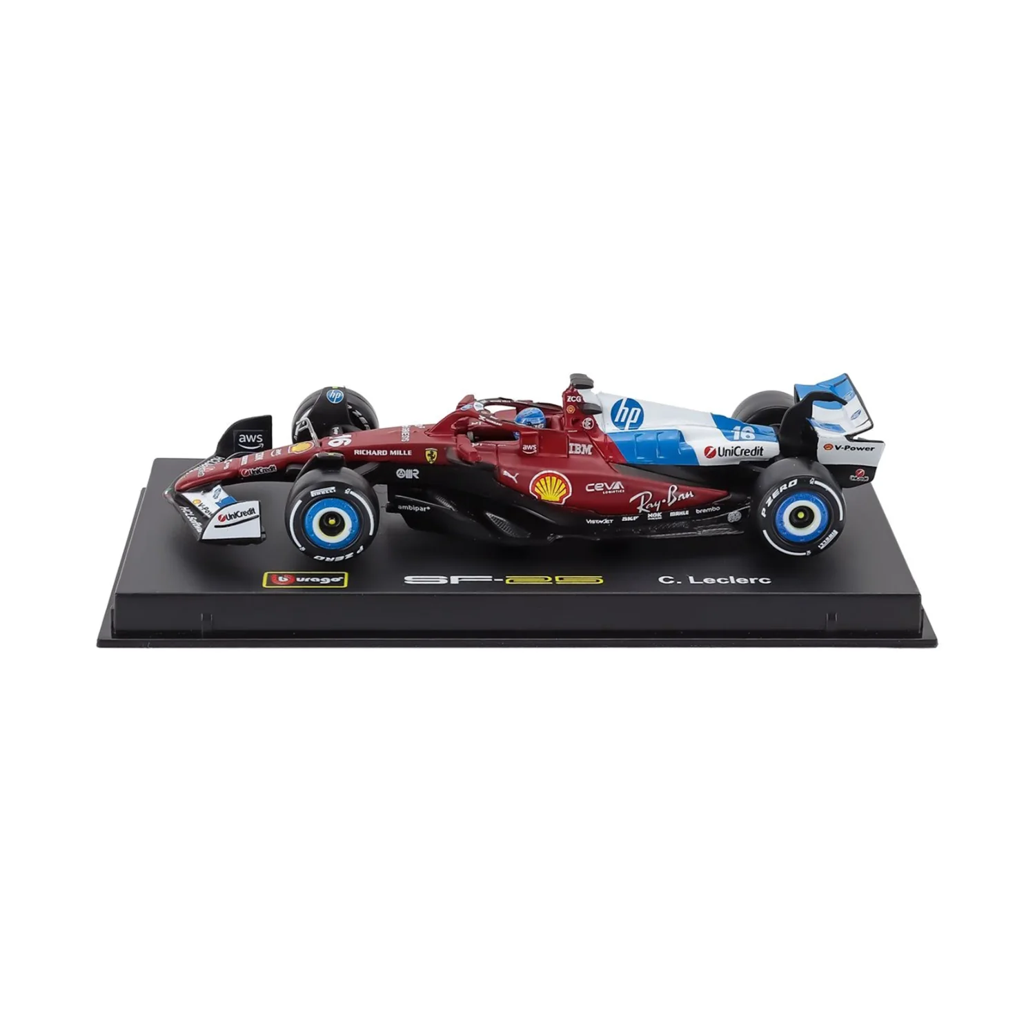 Ferrari F1 SF-25 Scuderia Ferrari #16 C.Leclerc Miami GP 2025 with Helmet 1:43 Bburago