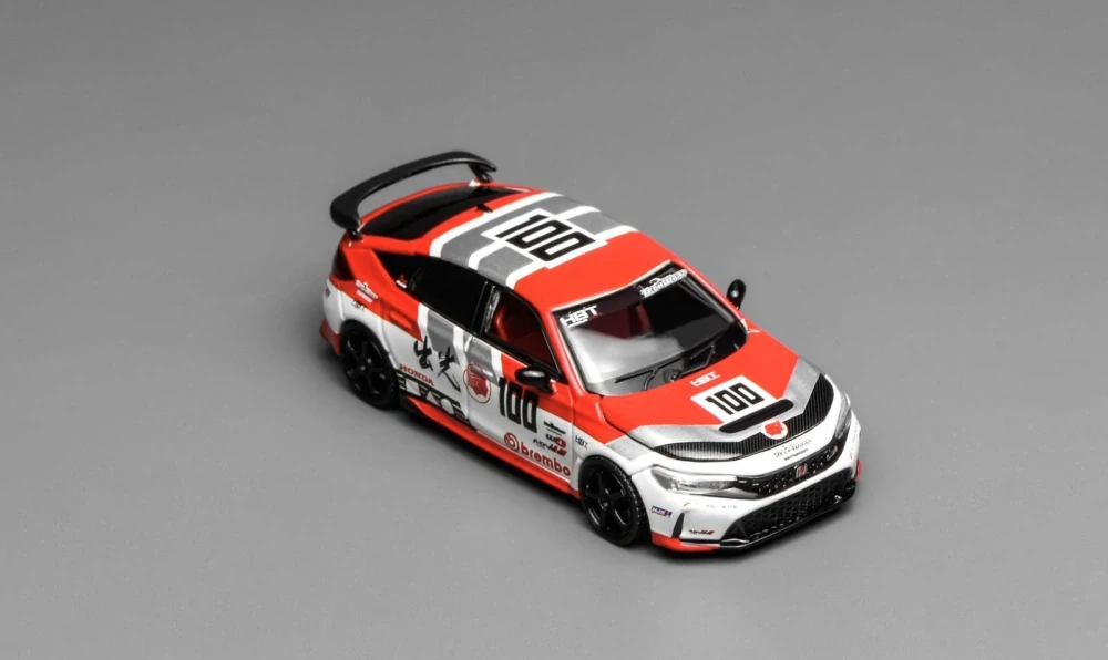 Honda Civic Type R (FL5) N 100 Racing 2020 white/red 1:64 Motorhelix