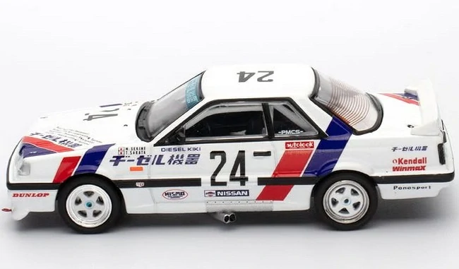 Nissan Skyline GTS-R (HR31) #24 *Diesel Kiki* JTC 1988 white/red/blue 1:64 Inno Models