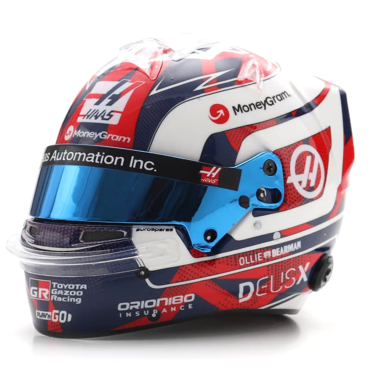 Helmet - MoneyGram Haas F1 Team Ollie Bearman British GP 2025 1:5 Spark