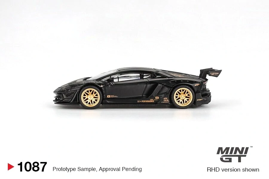 Lamborghini Aventador LB-Works Limited Edition 2025 matte black 1:64 Mini GT