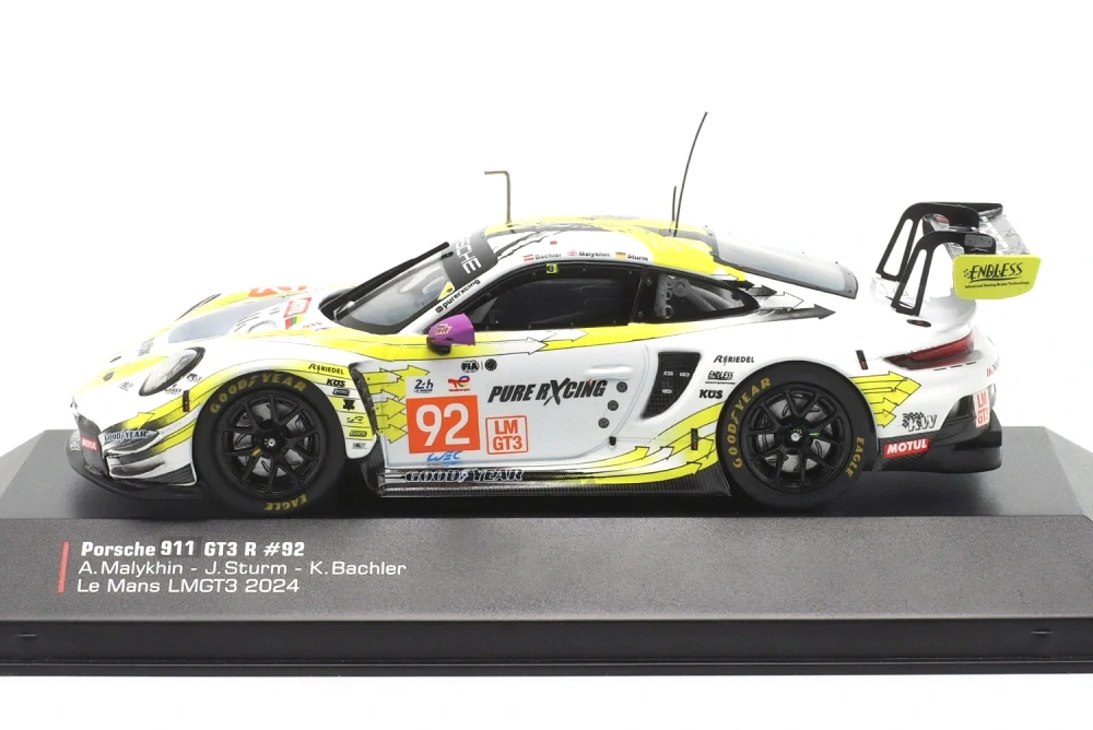 Porsche 911 GT3 R #92 Bachler/Malykhin/Sturm 24H LeMans 2024 1:43 Ixo Models