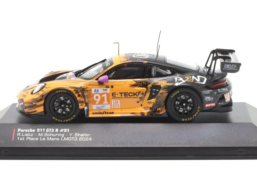 Porsche 911 GT3 R #91 Lietz/Schuring/Shahin Winner LMGT3 24H LeMans 2024 1:43 Ixo Models
