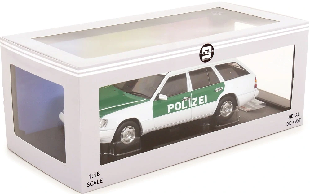 Mercedes-Benz E-Class T Model 1995 *Polizei* white/green 1:18 Triple9 Collection