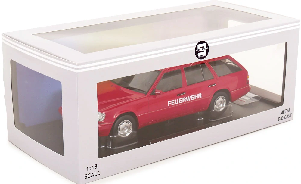 Mercedes-Benz E-Class T Model 1995 *Feuerwehr* red 1:18 Triple9 Collection